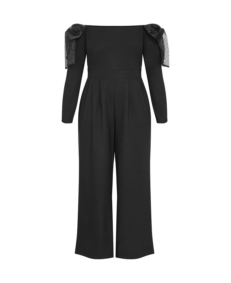 City Chic Women's Stacie Off Shoulder Jumpsuit