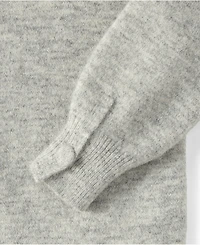 Lands' End Women's Fuzzy Lantern Sleeve Mock Neck Mini Twofer Dress