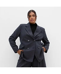 City Chic Women's Karla Pinstripe Blazer