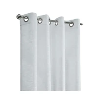 Habitat Boucle Sheer Premium Stylish and Functional Grommet Curtain Panel 52" x 63" White