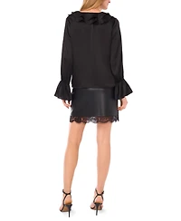 Vince Camuto Women's Ruffled V-Neck Bell-Sleeve Blouse