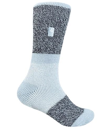 Heat Holders Girls 2.5-10 Original Block Twist Crew-Length Thermal Socks