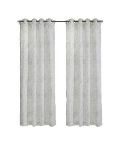 Habitat Valentina Sheer Window Treatment Tone On Tone Motif Grommet Curtain Panel For Bedroom Livingroom 52 X22 X X22