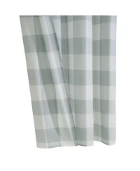 Habitat 100% Polyester Genesis Light Filtering Plaid Woven Grommet Curtain Panel 52" x 95" Grey