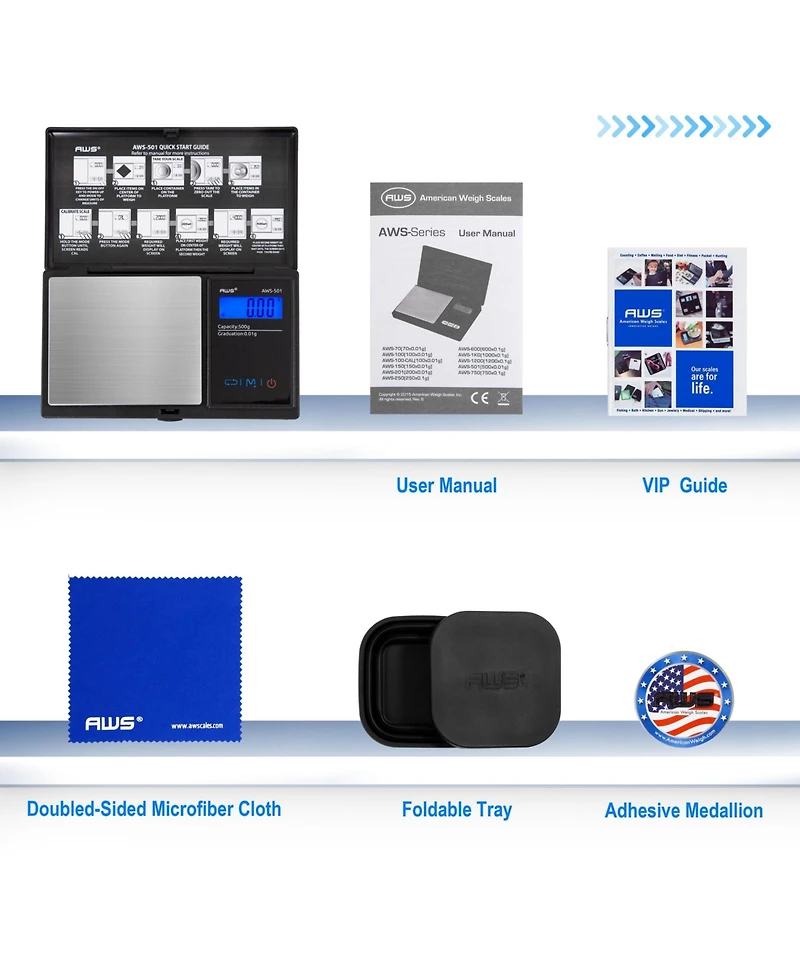 american weigh scales Aws 600g Digital Pocket Scales Series, 600g x 0.1g