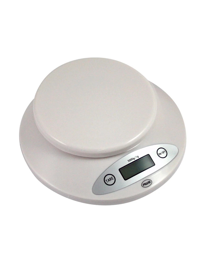 American Weigh Scales 5K-Bowl Digital Kitchen Bowl Scale White, 11LB / 5KG
