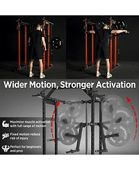 Mikolo Lateral Raise Machine for Squat Rack - Deltoid Trainer with 1" Hole Compatibility