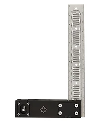 JessEm 07403 12 Inch Stainless Steel Precision Square Measuring Tool Ruler with Patented Flex Grip and Fade Resistant - Imperial