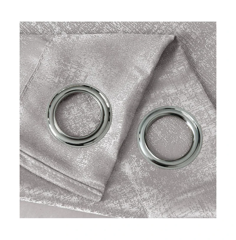 Oliva Gray Nora Embossed Blackout Grommet Panel