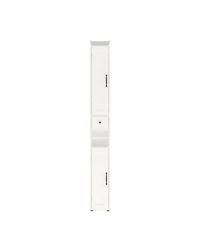 Airsurfer 67.51 Inch Tall Bathroom Storage Cabinet with Adjustable Shelves Freestanding Cabinet with Anti-Tip Open Compartments for Small Spaces White