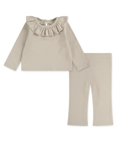 Huggies Baby Girls 2-Piece Long-Sleeve Top and Pants Set