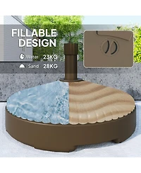 Outsunny Round Patio Umbrella Base Umbrella Sd, /Water Filled,