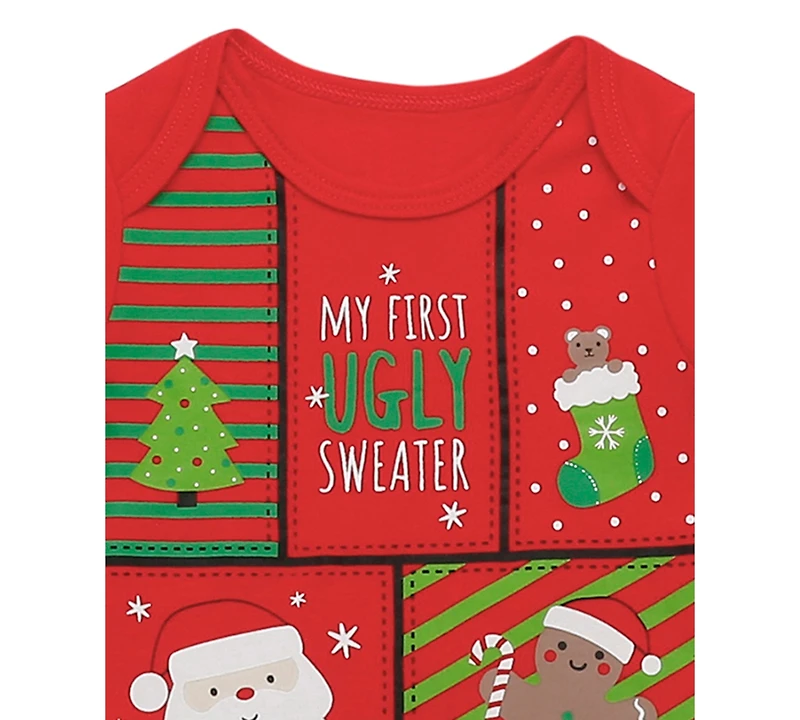 Baby Starters Baby Boys & Baby Girls My 1st Ugly Holiday Sweater Bodysuit