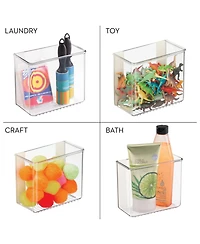 iDesign Adhesive Organizer Bin for Kitchen - Set of 4 - Clear