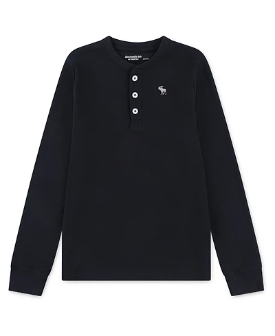 abercrombie kids Boys 5-16 Long-Sleeve Henley Waffle T-Shirt