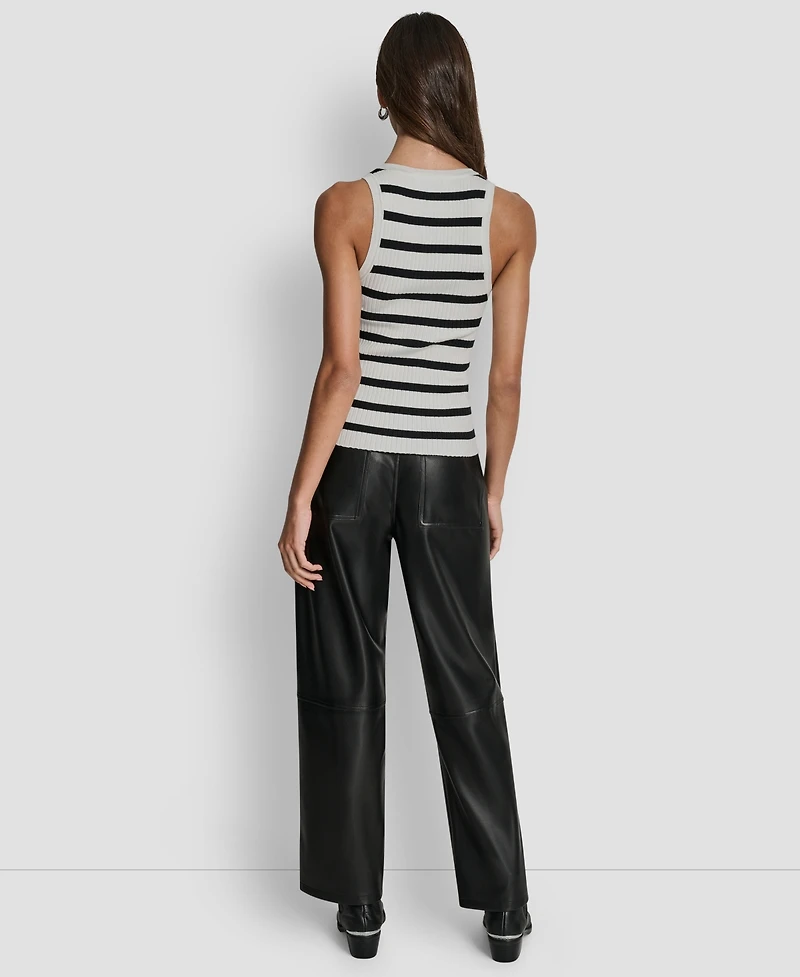 Dkny Jeans Women's Striped Sleeveless Top