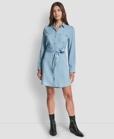Dkny Jeans Women's Long-Sleeve Shirt Dress