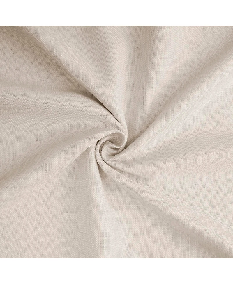 Half Price Drapes Parchment Cream Italian Faux Linen Room Darkening Curtain