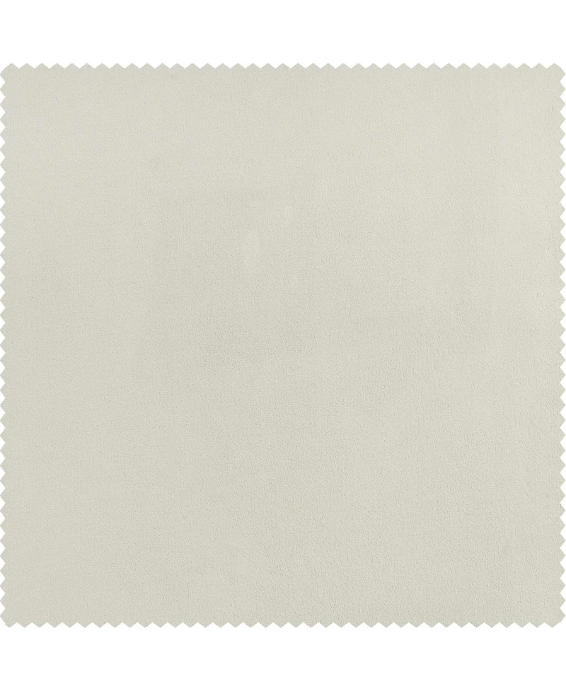 Half Price Drapes Misty White Extra Wide Signature Plush Velvet Hotel Blackout Curtain