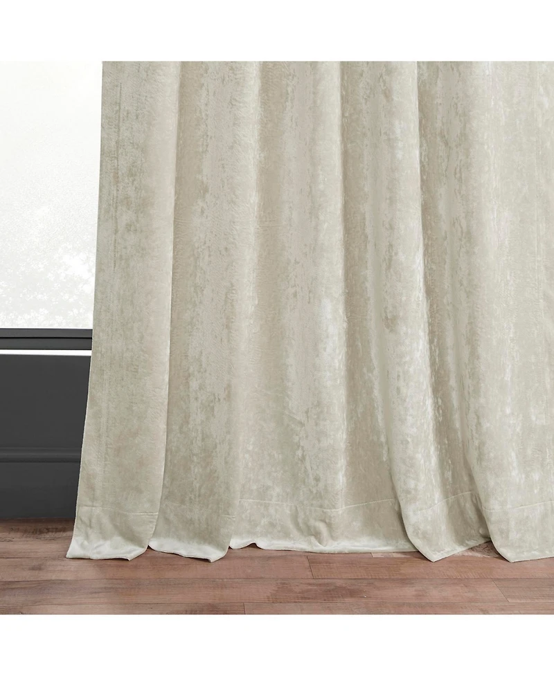 Half Price Drapes Champagne Lush Crush Velvet Room Darkening Curtain