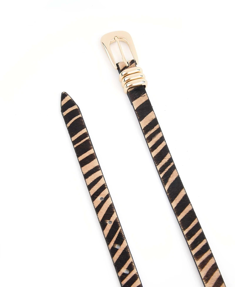 Ettika Tiger Print Skinny Belt