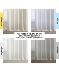 Half Price Drapes Magnolia Off White Italian Faux Linen Room Darkening Curtain