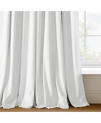 Half Price Drapes Primary White Grommet Signature Velvet Blackout Curtain