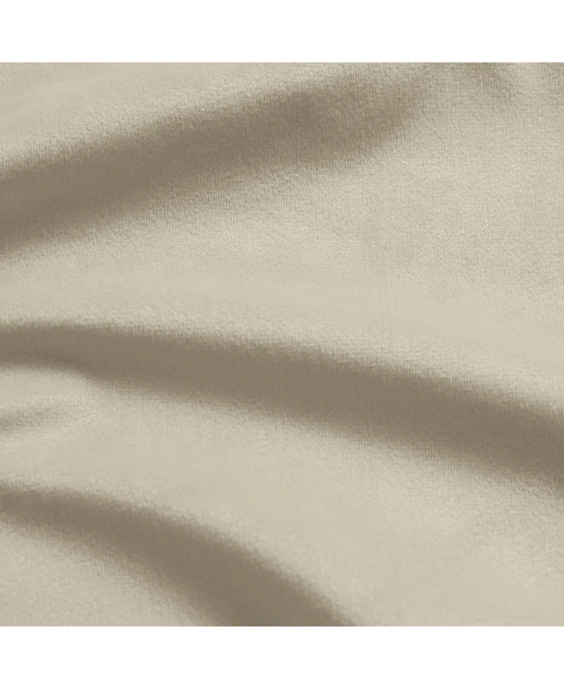 Half Price Drapes Light Ivory Simply Velvet Room Darkening Curtain Pair (2 Panels)