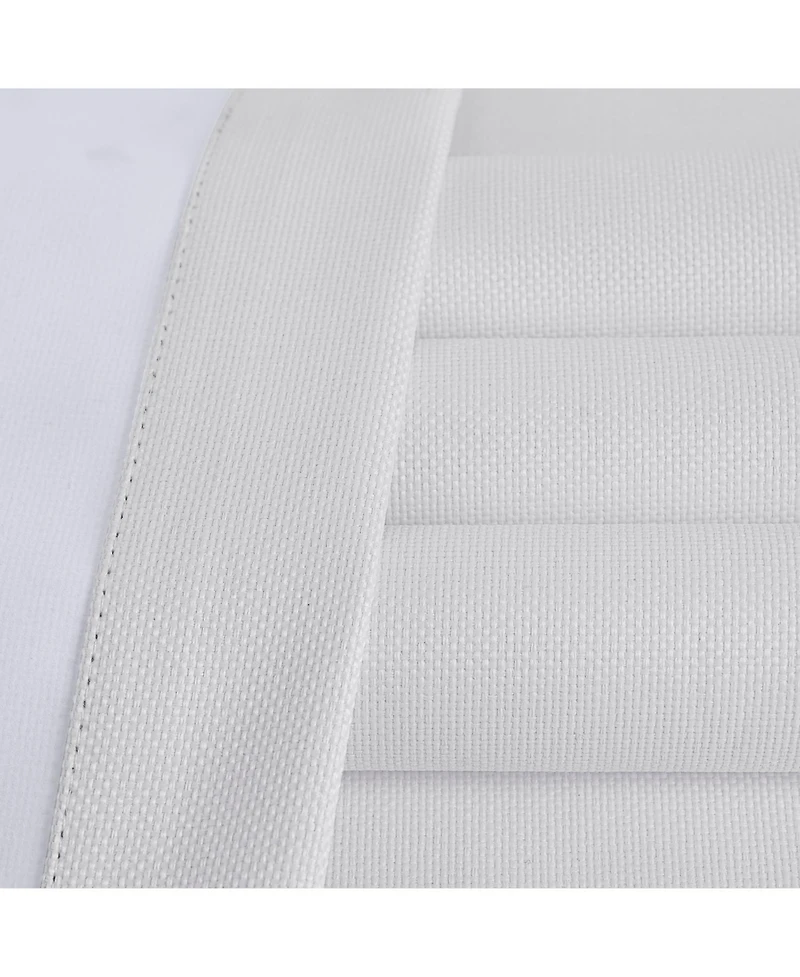 Half Price Drapes White Grommet Performance Linen Hotel Blackout Curtain