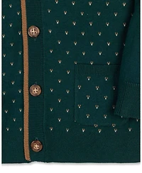 Hope & Henry Boys Organic Long Sleeve Tipped Cardigan Sweater