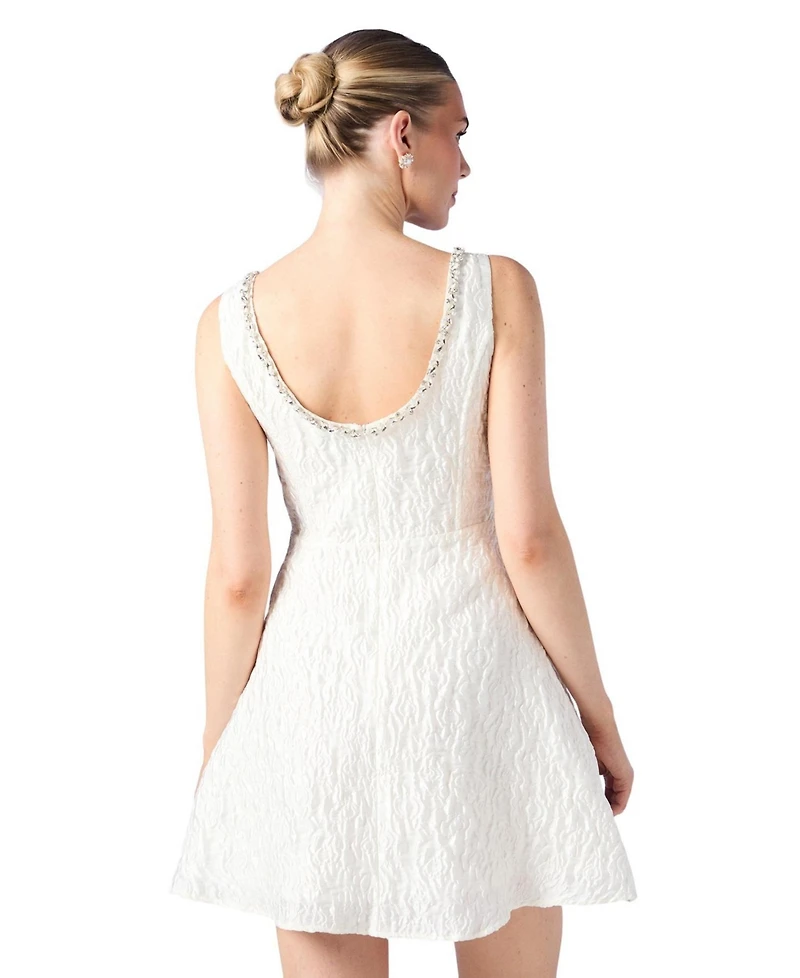 Coast Women's Full Skirted Mini Dress With Jewel Trim