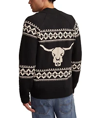 Lucky Brand Men's Bull Zip Long Sleeves Cardigan Sweater