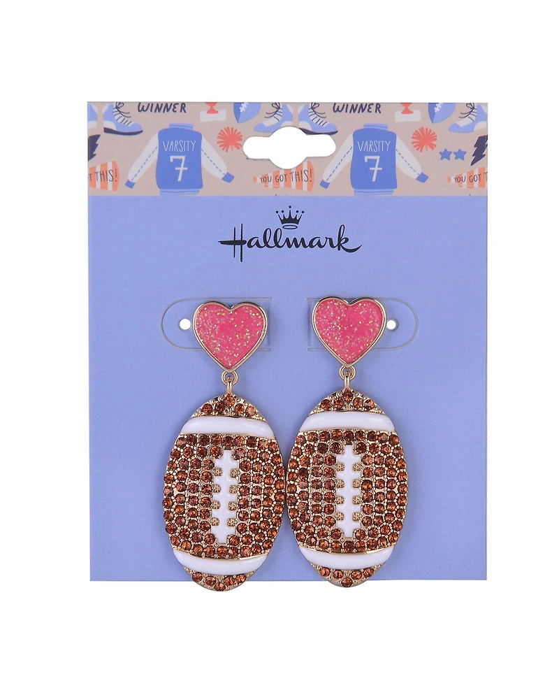 Hallmark Stone FootBall Earrings