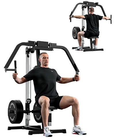 Mikolo Chest & Reverse Fly Machine - 400LB Plate Loaded Pec Deck with Band Pegs for Home Gym