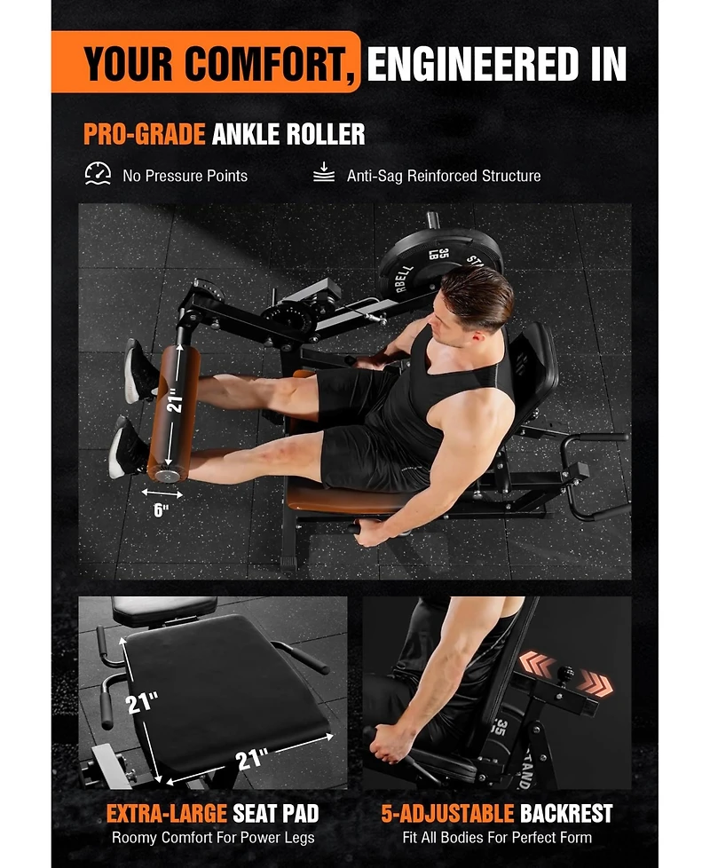 Mikolo Leg Extension & Curl Machine - Adjustable 2-in-1 Cable System for Home Gym