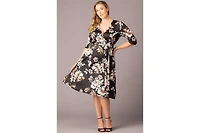 Kiyonna Plus Signature Print Wrap Dress