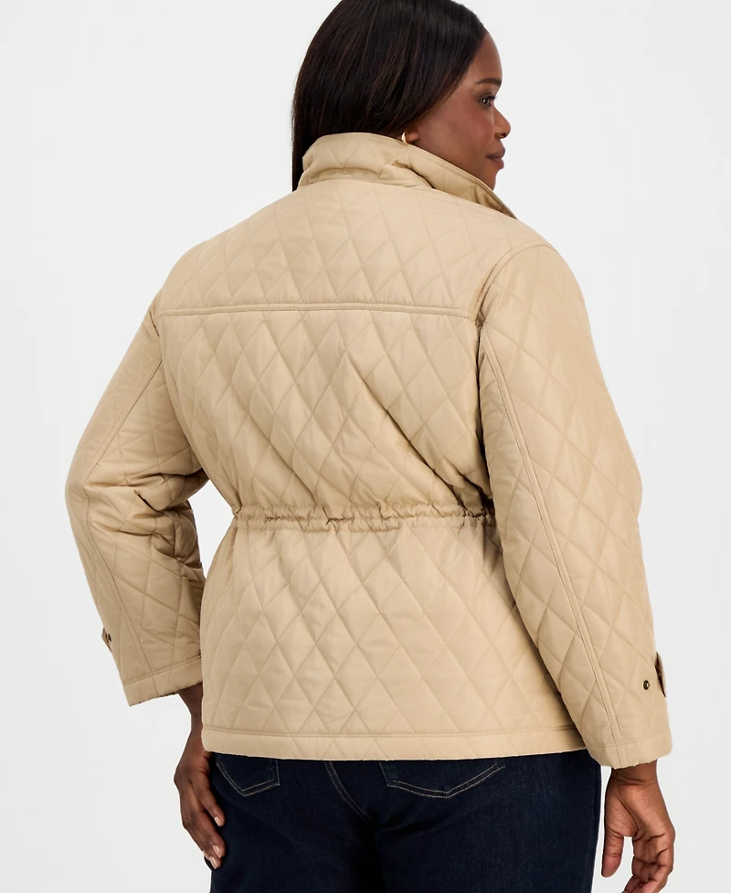 Michael Kors Plus Short Quilted Coat