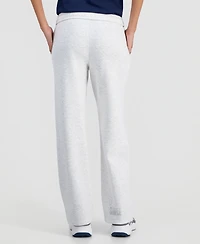 Pink Rose Juniors' High-Rise Fold-Over-Waist Fleece Pants