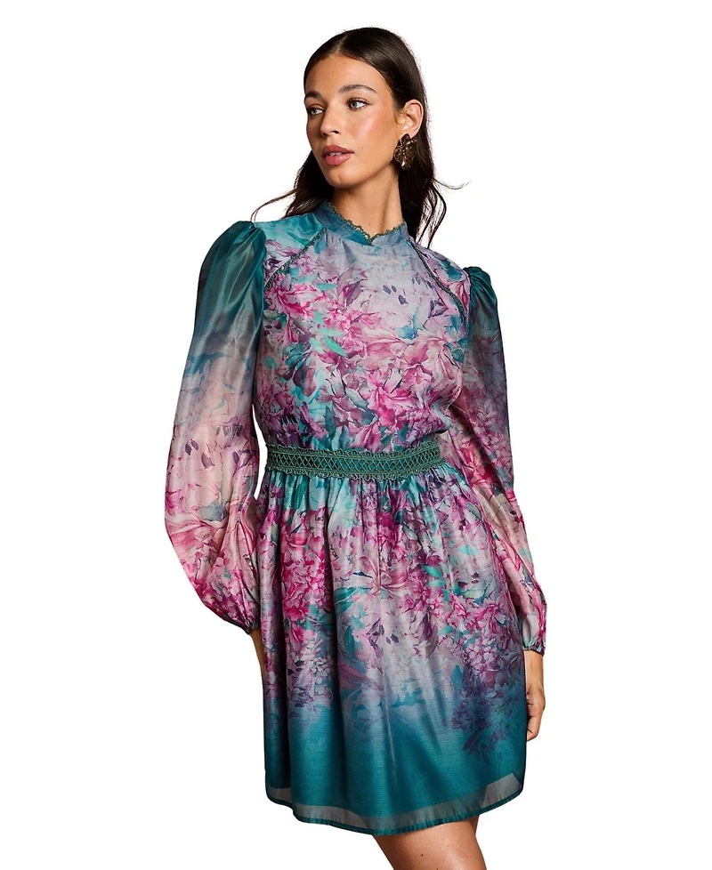 Coast Women's Organza Mini Dress With Floral Print