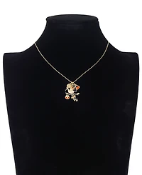 Disney Minnie Mouse Crystal and Mother of Pearl Trick or Treat Pendant Necklace