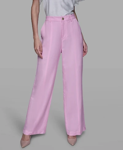 Karl Lagerfeld Paris Women's Straight Pocket Detail Pants