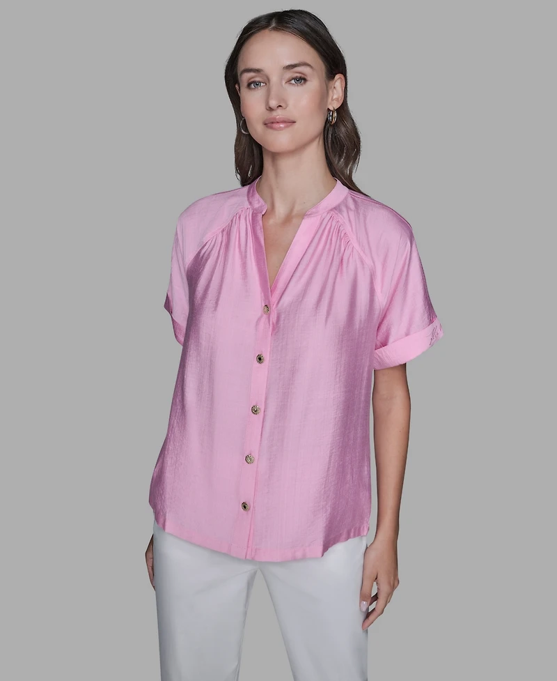 Karl Lagerfeld Paris Women's Drop Shoulder Top