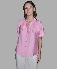 Karl Lagerfeld Paris Women's Drop Shoulder Top