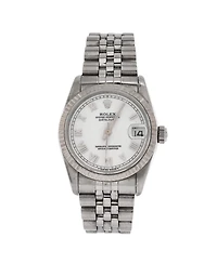 Pre-Owned Rolex Oyster Perpetual Datejust Automatic Watch in Stainless Steel and White Gold 31mm