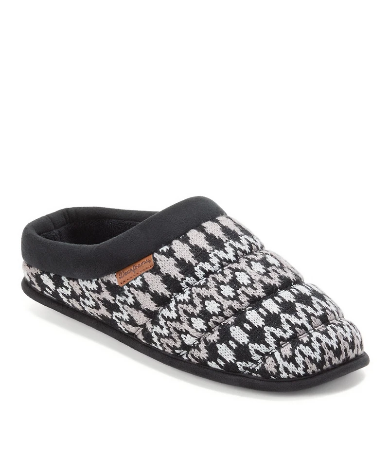 Dearfoams Men's Asher Marled Knit Clog House Slipper