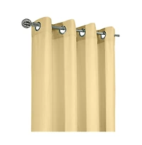 Habitat Harmony Light Filtering Crinkled Texture on Supple Drapeable Flowing Fabric Grommet Curtain Panel 52" x 84" Yellow