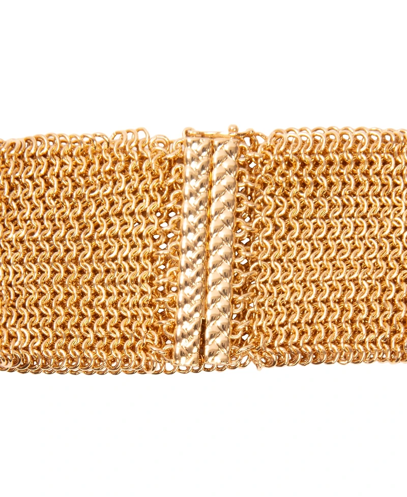 Lauren Ralph Lauren Gold-Tone Chain Mesh Flex Bracelet