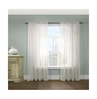 Habitat Rhapsody Voile Sheer Rod Pocket Light Filtering style Allows Natural Light Flow Curtain Panel 54" x 84" Shell