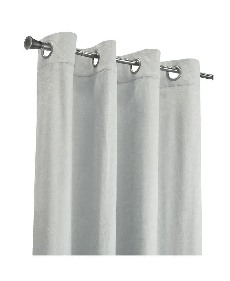 Habitat Bristol Room Darkening Uv Protecion Grommet Curtain Panel for Windows 52" x 108" White
