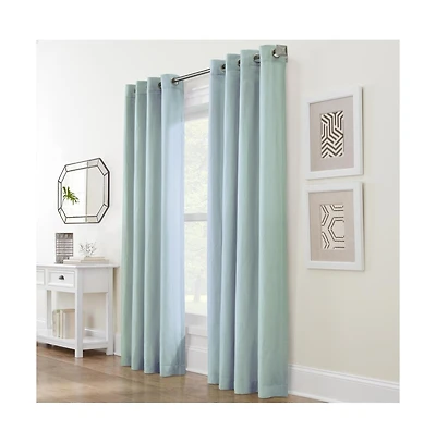 Habitat Harmony Light Filtering Providing Privacy Soft and Relaxed Feel in Room Grommet Curtain Panel 52" x 84" Sky Blue